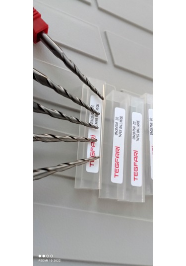 3mm Konik Küre Karbür Freze Ucu Tegfari 3x30x75x6 Mm