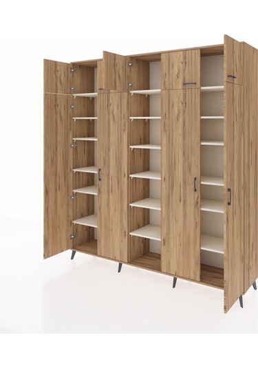 Hyperion Dolap 18 Raflı 9 Kapaklı 220x44x243 Çam-çam/aytaşı Atlas Çam/aytası