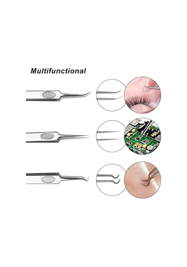 Vkemall 3'lü Paslanmaz Çelik Siyah Nokta Ve Sivilce Temizleme Seti - Cilt Bakımı Ve Hijyen İçin Profesyonel Araçlar