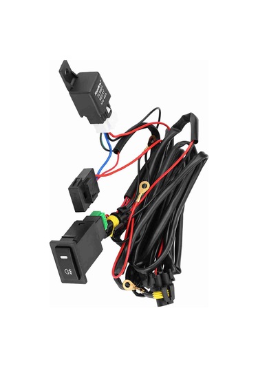 Yaozixa Araçlar İçin Evrensel Bulb Bağlantı Kiti, 12v 40a Röle, Aydınlatmalı Anahtar, 3.26m Kablolu, Kararlı Performanslı