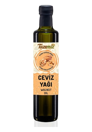 Tazemiz Soğuk Sıkım Ceviz Yağı 500 ML