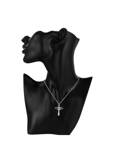 925ayar Gümüş Kristal Taşlı Melek Kolye