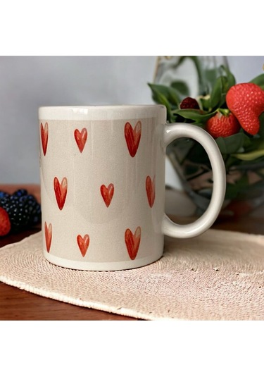 Kalpli Desen Baskılı Sublimasyon Kupa