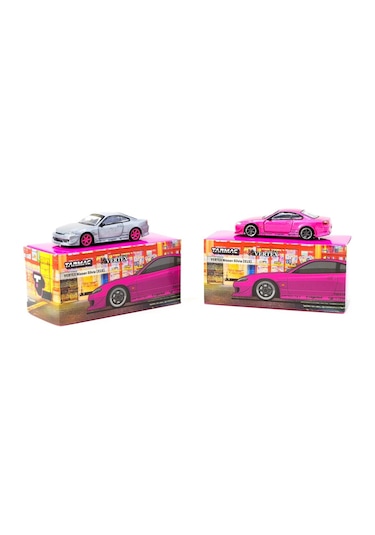 Tarmac Works 1/64 Vertex Nissan Silvia S15 Pink Metallic - Global64