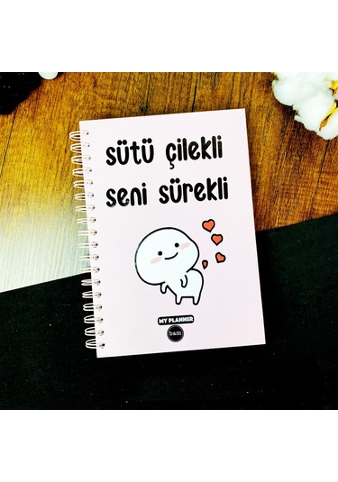 Sütü Çilekli Seni Sürekli Konuşan Ajanda Pembe
