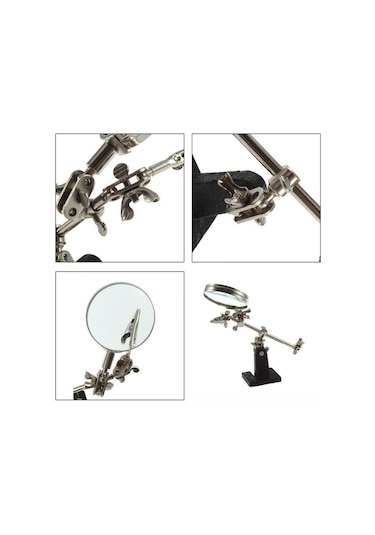 Çok Fonksiyonlu Çift Kollu Ayarlanabilir Tamir Büyüteç Seti