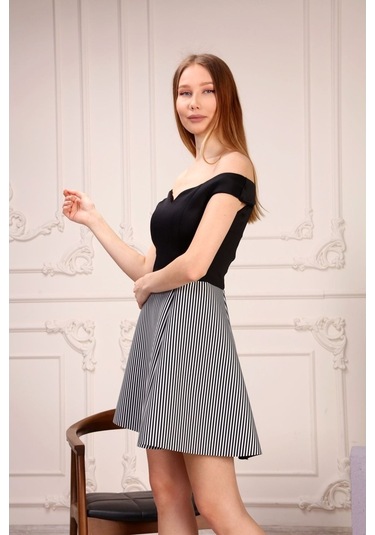 Aymeravm - Eteği Çizgili Kadın Elbise - Gsp3101Ga