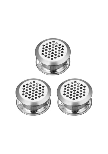 3 Adet 35mm Mobilya Dolabı Soğutma Paslanmaz Çelik Çift Taraflı Havalandırma Deliği Dekoratif Kapak Diğer