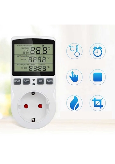 Aek-tech Prize Takılan Termostat Pratik Sıcaklık Kontrol Cihazı