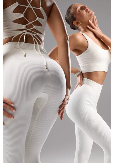 Invıbe Narin Şeritli Tayt 117540866 Bej