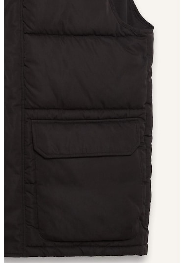 Defacto Su İtici Regular Fit Kapüşonlu Fermuarlı Şişme Yelek W5509az25aubk27 Siyah