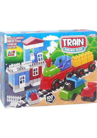 100 Parça Tren Garı Bloklar