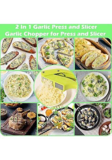 Sarımsak Ezici, 2'si 1 Arada Sarımsak Kıyma Makinesi, Ergonomik S Çok Renkli