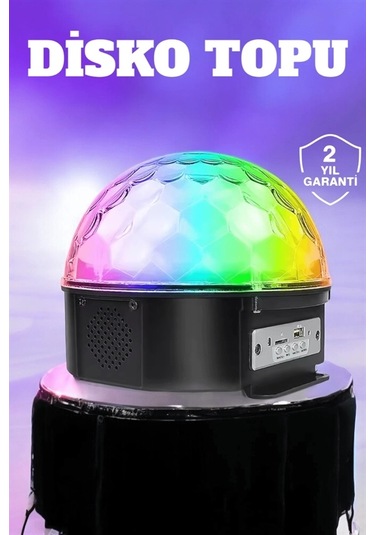 Bfs Kompakt Tasarımlı, Telefon Kontrollü Disko Topu Işıkları Çok Renkli