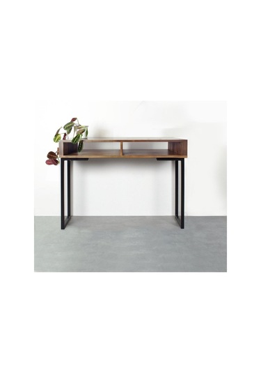 Urba Masif Doğal Ahşap Çalışma Masası Siyah