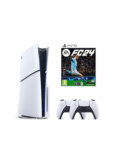 Sony Playstation 5 Slim 1 TB Standart Edition Konsol + 2 Kol + PS5 FC 24 (İthalatçı Garantili)