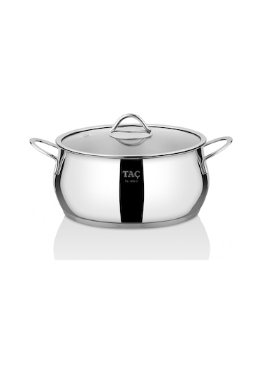 Taç Funda Derin Çelik Tencere 30 Cm