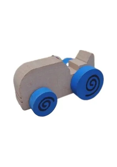 Mr. Quokka Ahşap Traktör - Mavi