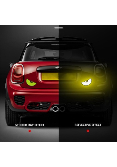 2 Adet/set Pet Araba Çıkartmaları Güvenlik Pencere Çıkartmaları Yaratıcı Reflektif Şeritler