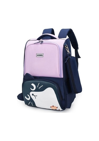 Kızlar İçin Sevimli Karikatür Kedi Okul Sırt Çantası Ilkokul Çantaları Çocuklar Seyahat Sırt Çantaları Mochila Escolar Lı12lq Mor