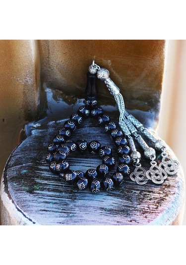 Baklava Arası Gül İşlemeli Gürcistan Oltu Tesbih