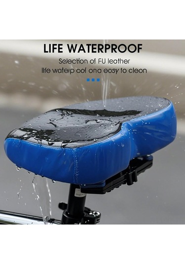 Yifomall Bisiklet Pabucu Geniş Lehsiz Tasarım Konforlu Amortisörlü Sünger + Pu Deri Siyah-kırmızı Kırmızı