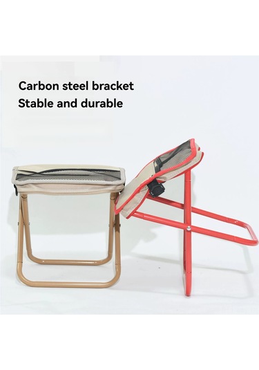 Moveevo Kırmızı Taşınabilir Dış Mekan Sandalyesi - Folding Outdoor Oturak, Çadır, Balıkçılık, Hiking İçin El Çantası Stili İyileştirilmiş Dayanıklı Masaüstü Kırmızı