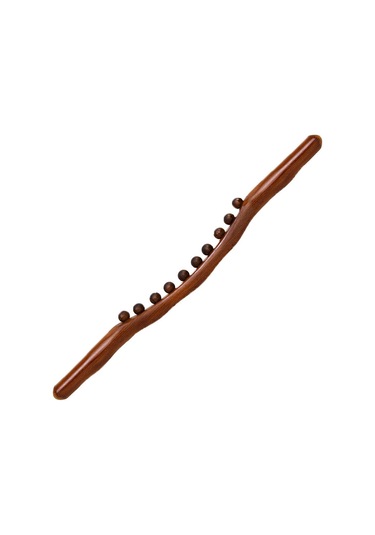 Mufunye Kömürlenmiş 20 Taşlı Alev Ağacı Gövde Masaj Çubuğu - Toplum Genelinde Kullanıma Uygun, 58.5 Cm, Dayanıklı Malzeme İle Yapıldı Kahverengi