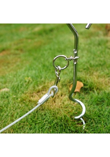 Sones Dış Mekan Evcil Hayvan Tasması Paslanmaz Çelik Zemin Çivisi Sabitleme Cıvatası, Özellikler: Klasik + Tel Halat