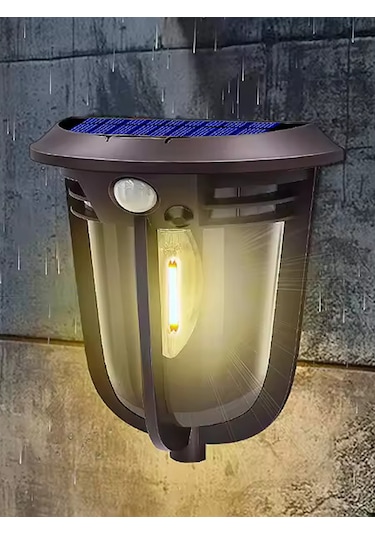 Greentech Güneş Enerjili Hareket Sensörlü, Cob Led Duvar Aplik / GT-SL18