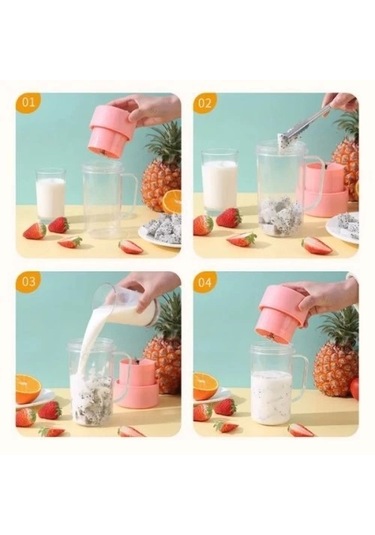 Taşınabilir Pipetli Bardak Blender Renkli