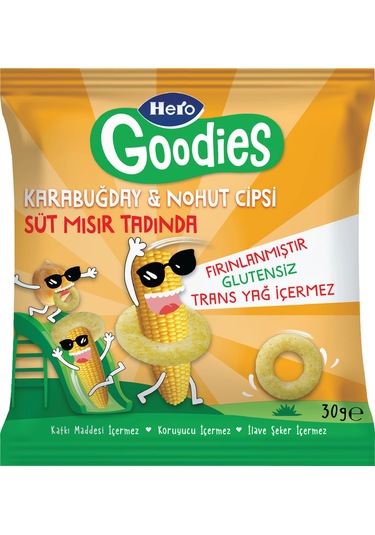 Hero Goodies Süt Mısırlı Sağlıklı Cips 30g X8
