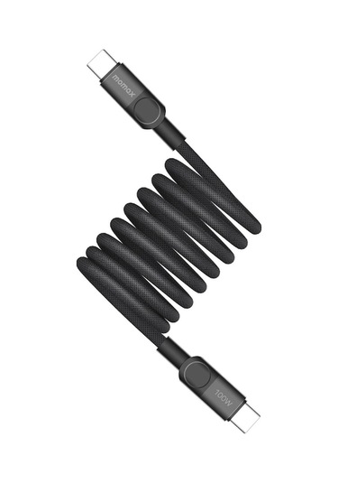 Rogfer Momax Mag.link Manyetik 100w Usb-c / Type-c - Usb-c / Type-c Veri Kablosu, Uzunluk: 2m Siyah