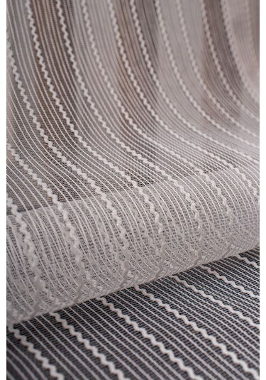 Tek Makarna Simli Armür Düz Tül Perde