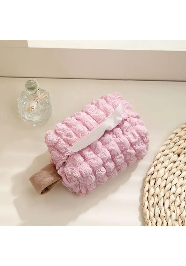 Kangvka Pembe Poliester Bezenik Tutucu, Masa Veya Araba Kullanıma Uygun, Düzenli Ve Şık, 1 Adet Pembe