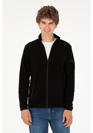 U.S. Polo Assn. Erkek Siyah Basic Polar Hırka 50298066-VR046