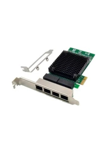 Open Smart OPS7297NT 4 Port Intel 82571EB-T4 1Gbe PCIe X1 Ethernet Kartı