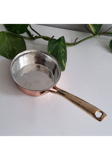 1,2 Mm Kalın Dövülmüş Trabzon İşi Bakır Sosluk Tava