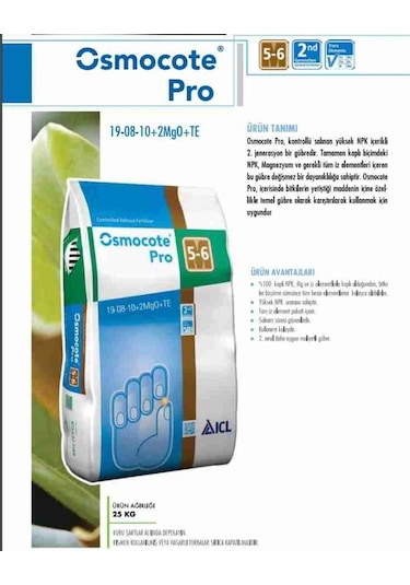 Osmocote Pro 19-8-10 Bitki Gübresi 5-6 Aylık 5 KG