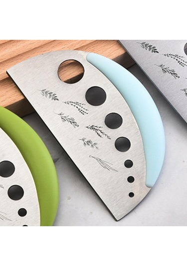 Homyl Kişniş Pazı Kekik Için Ot Soyucu Metal Kesici Yaprak Mavi