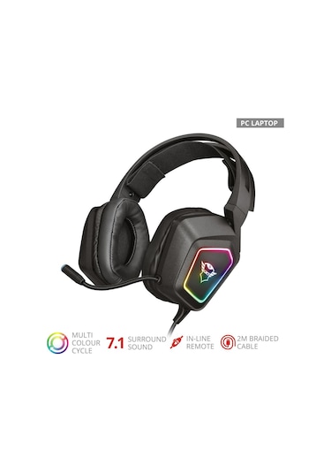 Trust 23191 GXT450 Blizz RGB 7.1 Surround Kulak Üstü Oyuncu Kulaklığı