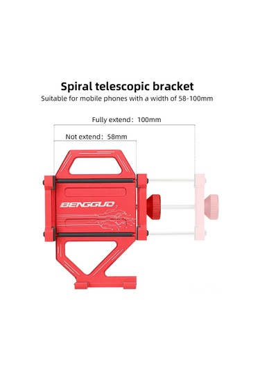Springsun Bisiklet Ve Motosiklet İçin Alüminyum Telefon Tutucu - Sağlam Ve Ayarlanabilir Diğer