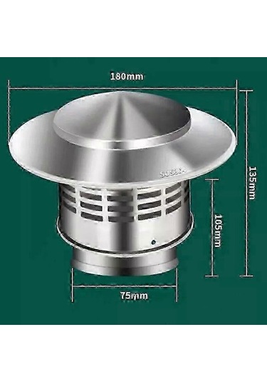 Paslanmaz Çelik Baca Kapağı Yağmur Başlığı Soba Boruları İçin Paslanmaz Çelik Izgara - İyi 110 Mm Diğer