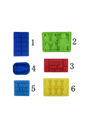 Hangfox Gelibolu Sarı 6 Numara Robot Blok Silikon Kalıp - Evde Kek, Çikolata, Buzluk Ve Sabun Yapımı İçin Pratik Araç Çok Renkli