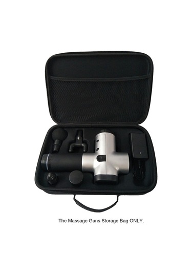 Youtek Massaj Silahı Ve Aksesuarları İçin Dayanıklı Çantası - Su Geçirmez Eva + 600d Kumaş, Darbe Ve Düşme Koruma, Taşınabilir El Kayışı Siyah