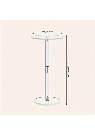 Şeffaf Çay Masası Akrilik Yan Küçük Yuvarlak Basit Yaratıcı Köşe Çok Renkli