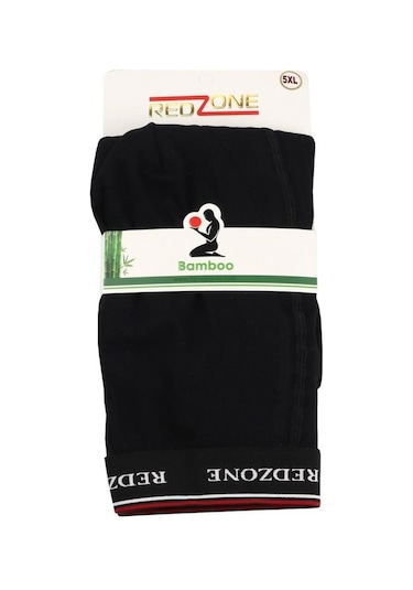 Büyük Beden Likralı Bambu Boxer Siyah 001