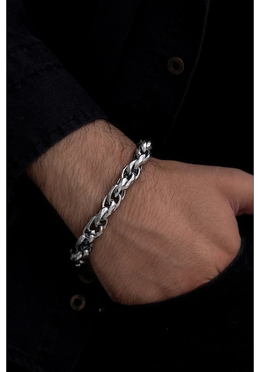 Vogutima Sarmal Model Çelik Bileklik Gümüş