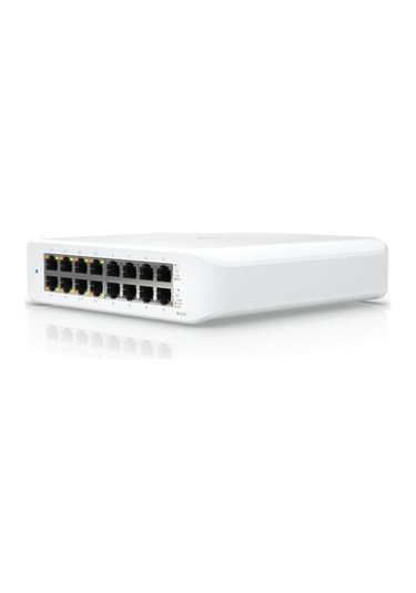 Ubiquiti Usw-lite-16-poe , 16 Port Gigabit , 8 Port Poe+ Güç 60w , Yönetilebilir , Plastiik Kasa , Switch