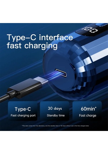 Mini Elektrikli Tıraş Makinesi Taşınabilir Usb Şarjlı Tıraş Makinesi Gümüş